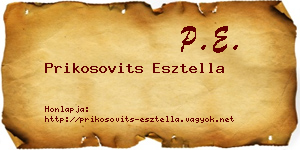 Prikosovits Esztella névjegykártya